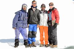 25 Cook Pemba Rinjii, Porter Pasang, Climbing Sherpa Lal Singh Tamang And Jerome Ryan At Col Camp After Descent From Chulu Far East Summit